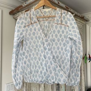 Lovestitch boho cotton blouse size large